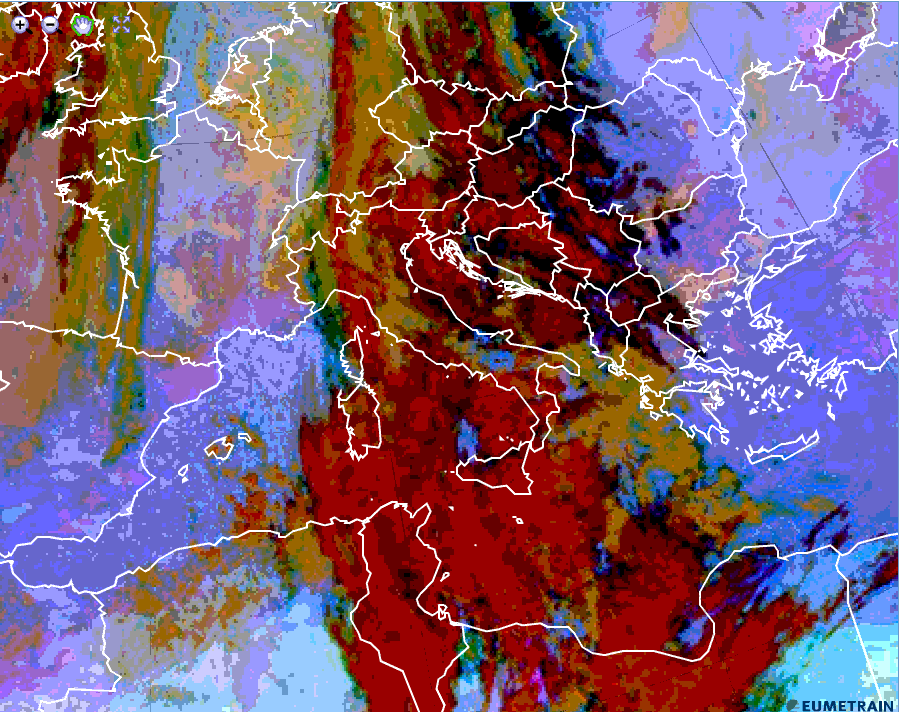  Situazione polveri alle ore 12 UTC 