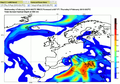  Previsione per il 5 febbraio 2015 03 UTC 