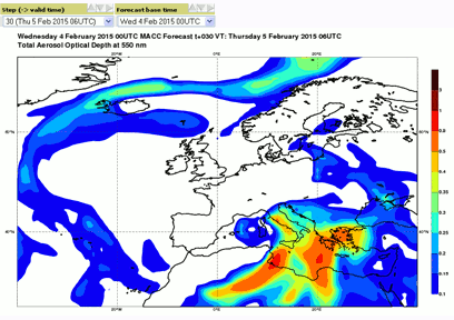  Previsione per il 5 febbraio 2015 06 UTC 