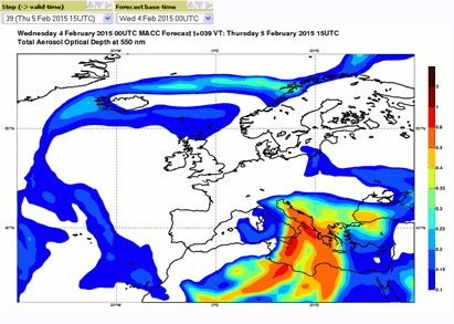  Previsione per il 5 febbraio 2015 15 UTC 