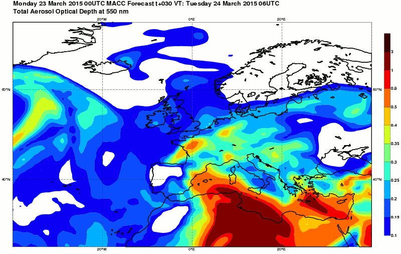  Previsione per il 24 marzo 2015 09 UTC 