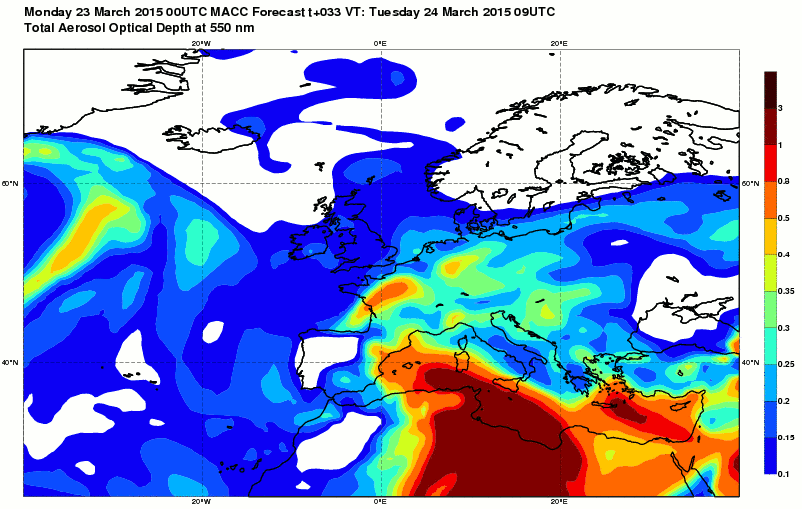  Previsione per il 24 marzo 2015 12 UTC 