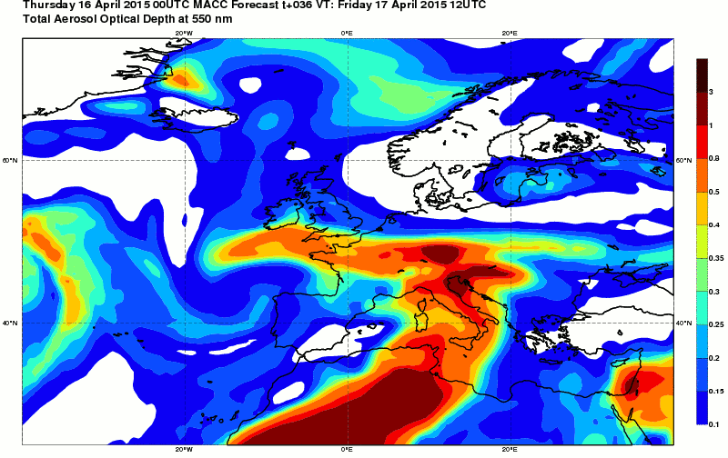  Previsione per il 17 aprile 2015 12 UTC 