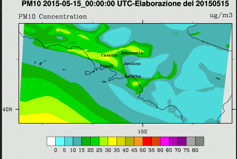  Previsione per il 15 maggio 2015 00 UTC
