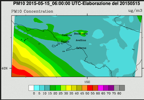  Previsione per il 15 maggio 2015 06 UTC