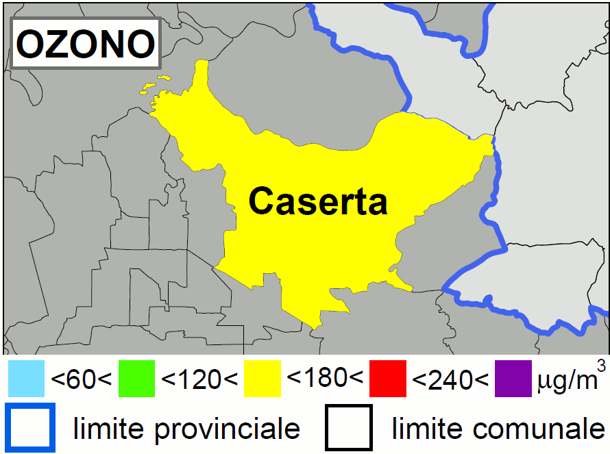Concentrazione di domani di O3 a Caserta