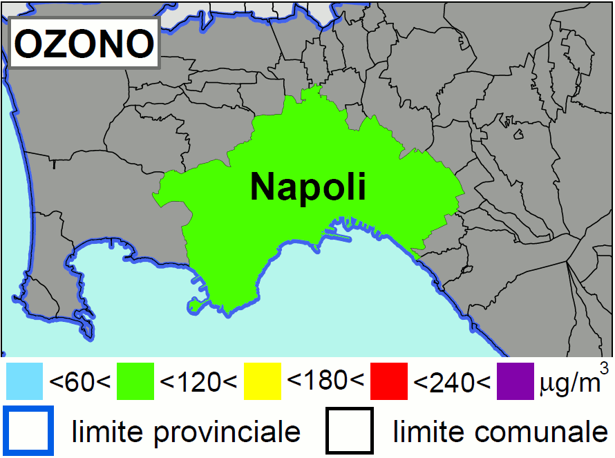 Concentrazione di oggi di O3 a Napoli